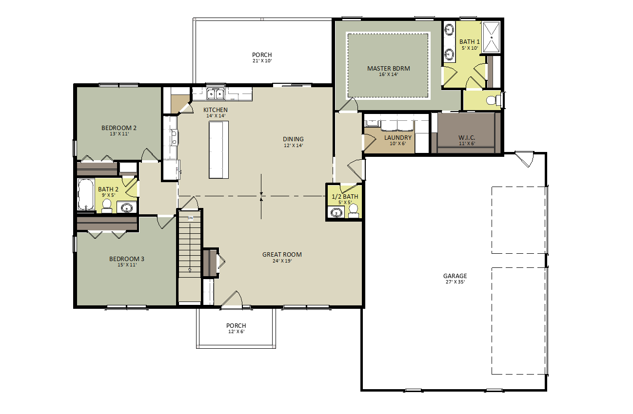 Ashland First Floor Floor Plan